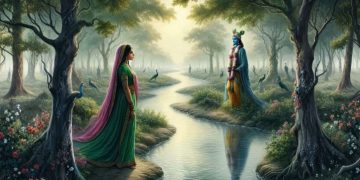 યમુનાજી શ્યામના પગલા પખાળેને